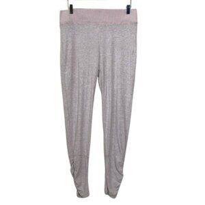 NEW Soft Surroundings Light Mauve Pink Super Soft Ruched Leg Lounge Joggers M